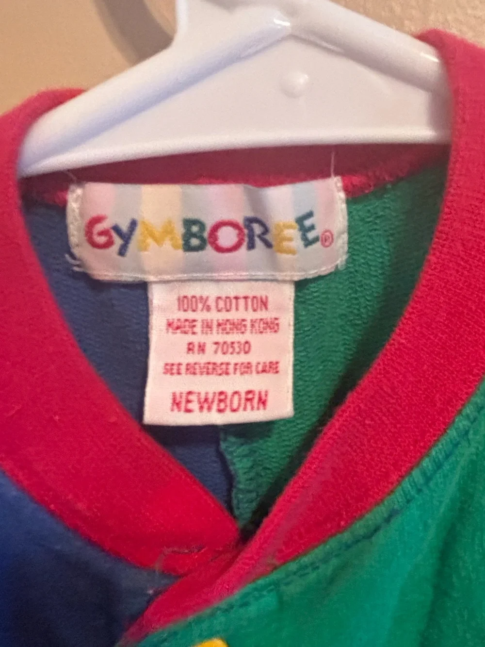 Vintage Gymboree Multicolor Tool-Pocket Kids One-Piece Romper